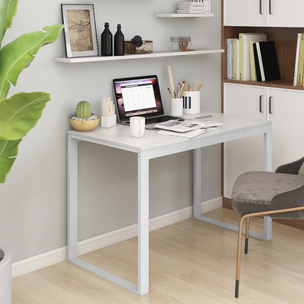 Computerbord 110x60x73 cm spånplade - hvid - number 1.