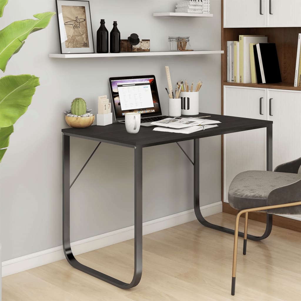 Computerbord 110x60x73 cm spånplade - sort - number 1.