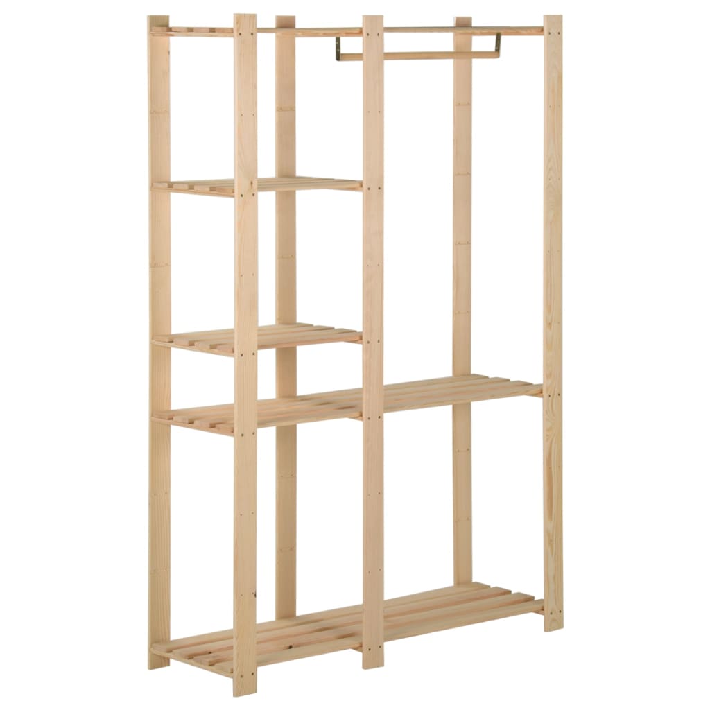 Clothes rack 100x38x170 cm solid pine - number 1.