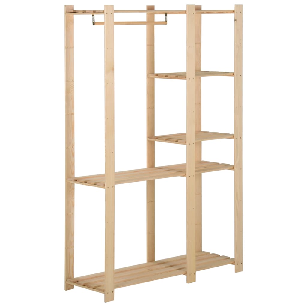 Clothes rack 100x38x170 cm solid pine - number 2.