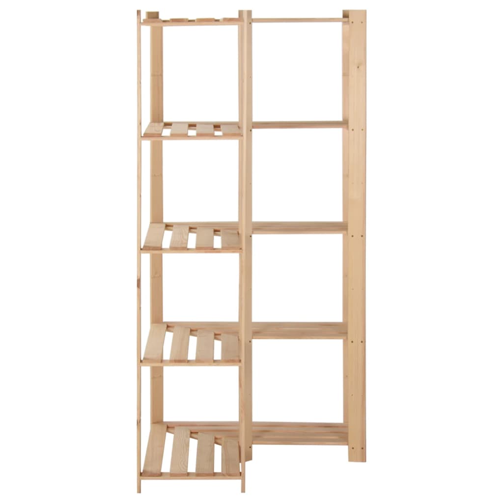 Libreria angolare a 5 livelli 82,5x82,5x170 cm pino massello - number 3.