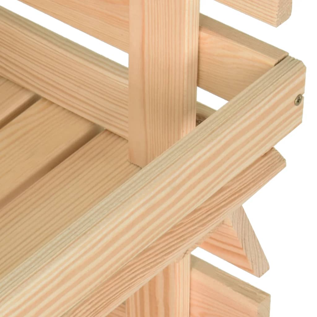 Grøntsagsvogn massiv fyrretræ - 37 x 30 x 80 cm - number 8.