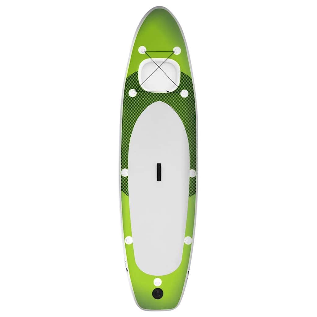 Oppusteligt paddleboardsæt 300x76x10 cm grøn - number 3.