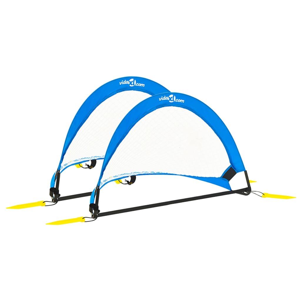 Børnefodboldmål 2 stk. med opbevaringstaske 75,5x46x48 cm - number 1.