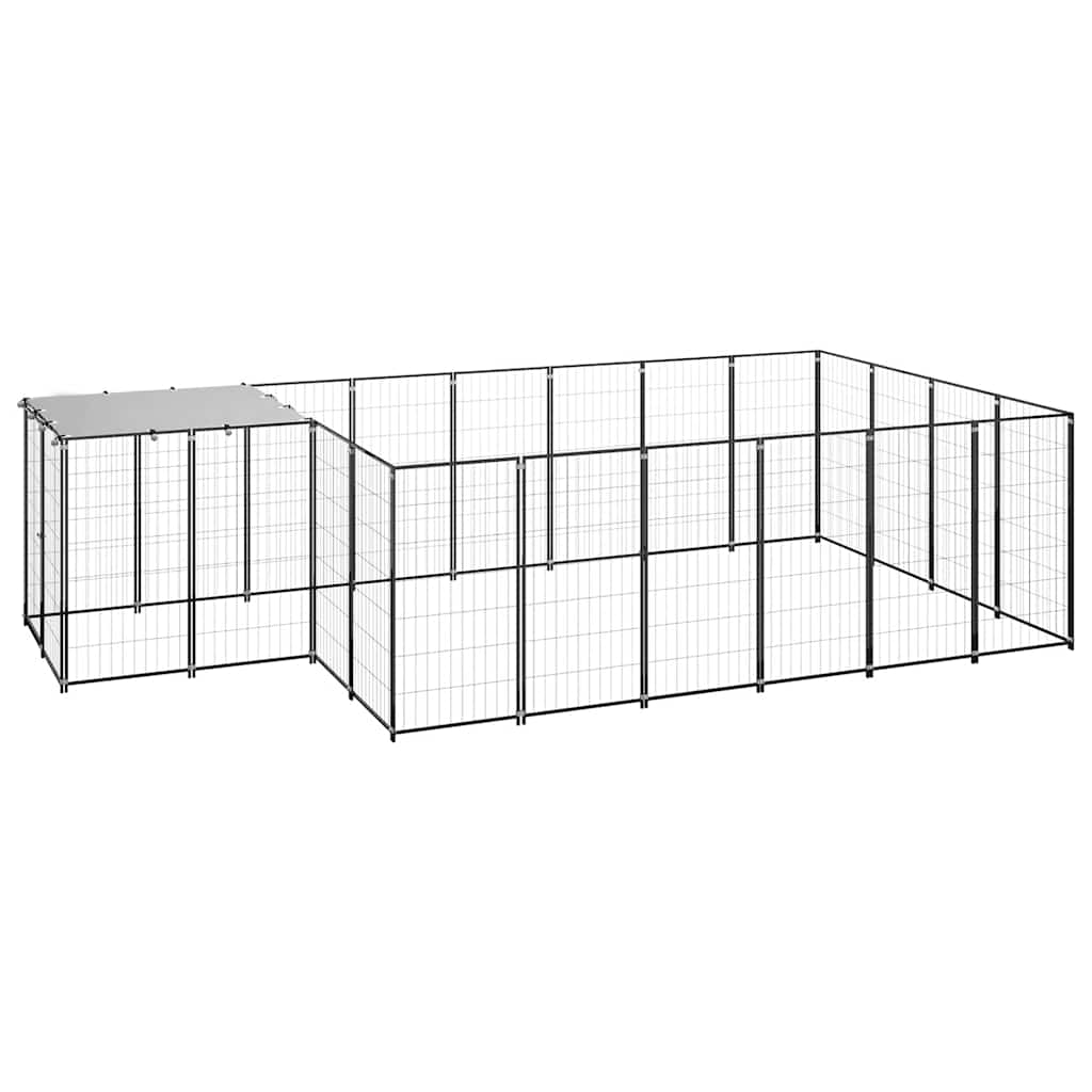 Enclos pour chien 8,47 m² acier - noir, 15,73 m², 1 - number 1.