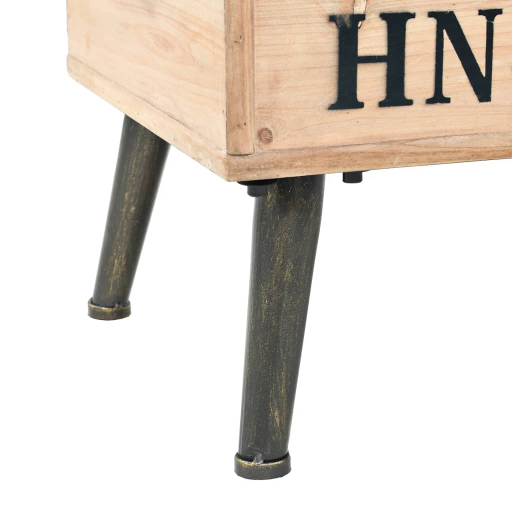 Opbevaringsbænk 110 cm massivt grantræ - number 10.