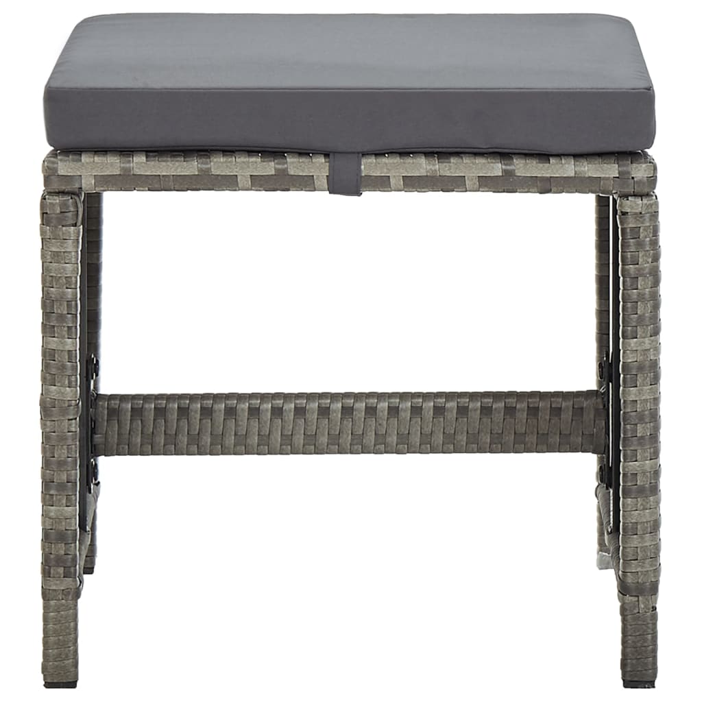 Vrtni stolci kom. sa jastucima poliratan - siva, 4 - number 3.