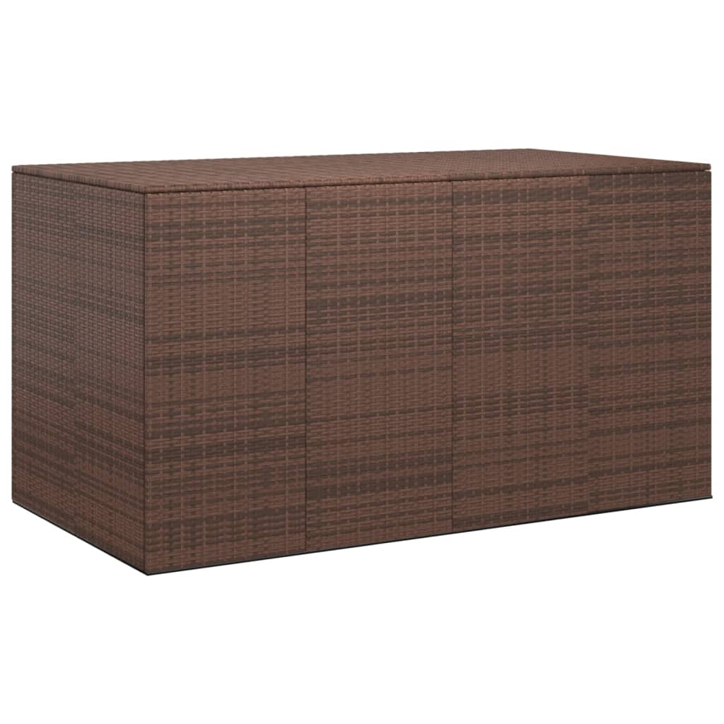 Hyndeboks polyrattan - brun, 194 x 100 x 103 cm - number 1.