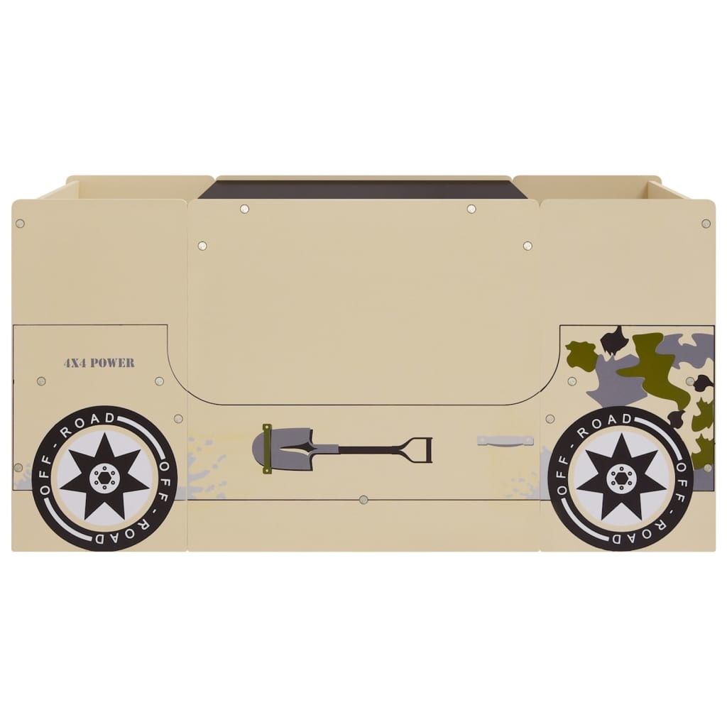 Bord- og stolesæt til børn 3 dele offroad bildesign mdf - number 4.