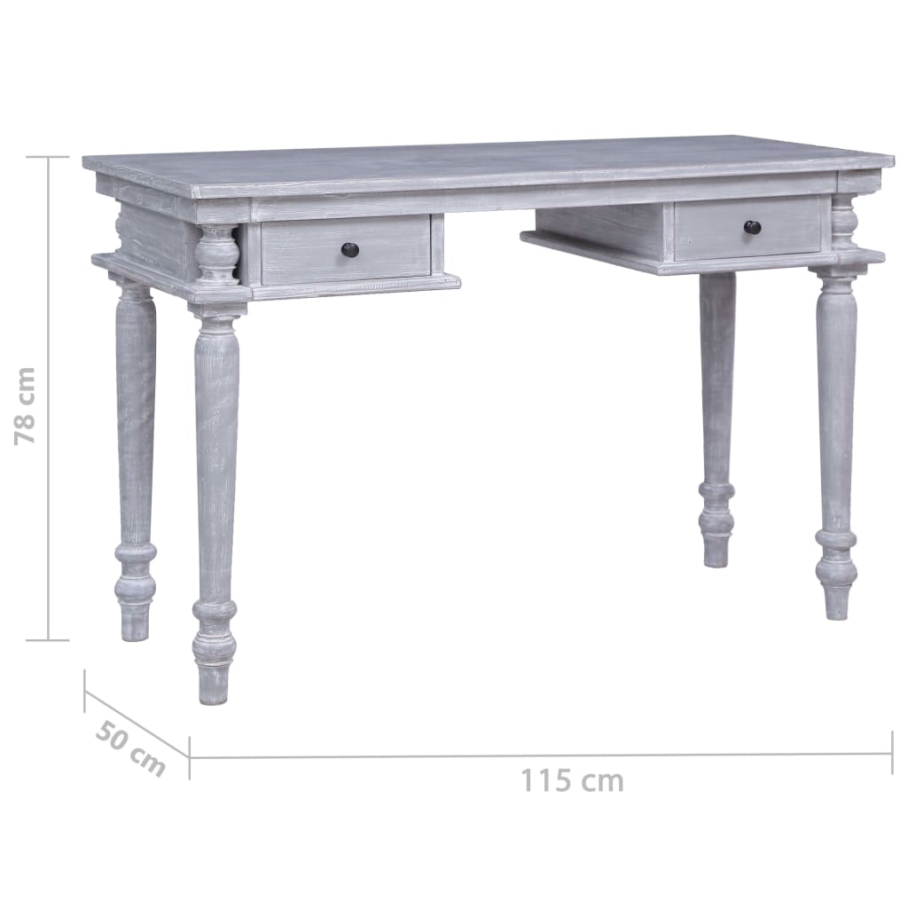 Skrivebord 115x50x78 cm massivt mahognitræ - number 9.