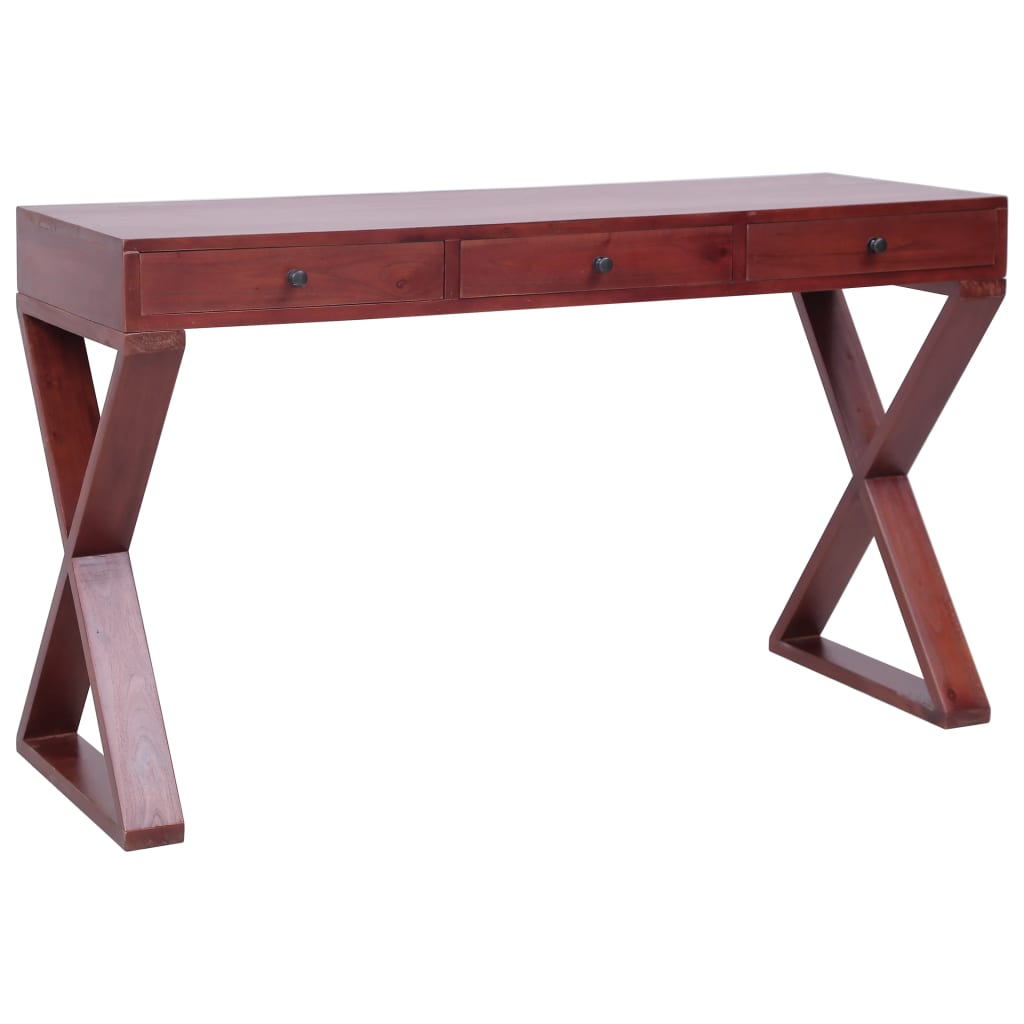 Computerbord 115x47x77 cm massivt mahognitræ brun - number 1.