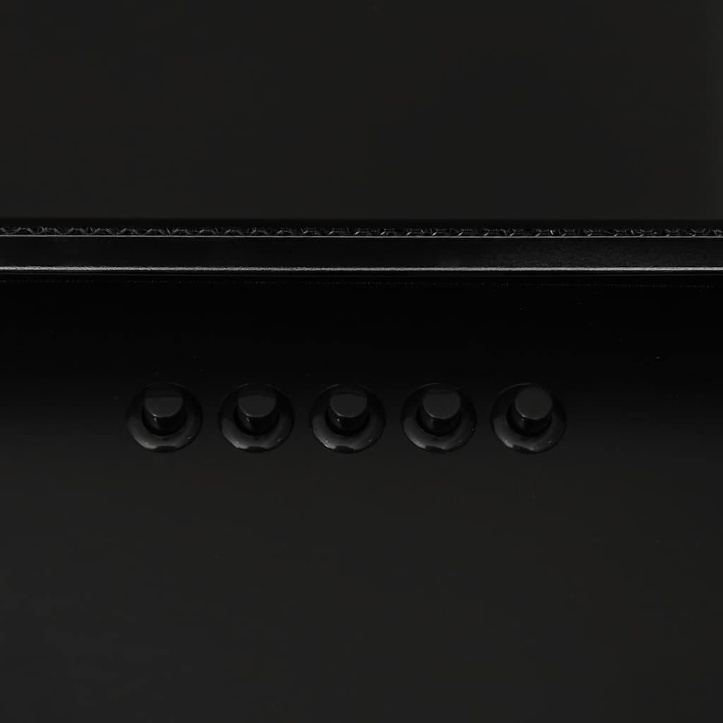 Væghængt emhætte 60 cm rustfrit stål og hærdet glas - sort, 60 x 31 x 108 cm - number 7.