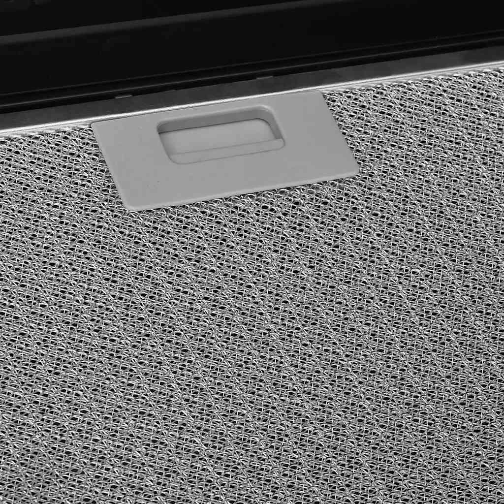 Væghængt emhætte 60 cm rustfrit stål og hærdet glas - sort, 60 x 31 x 108 cm - number 8.