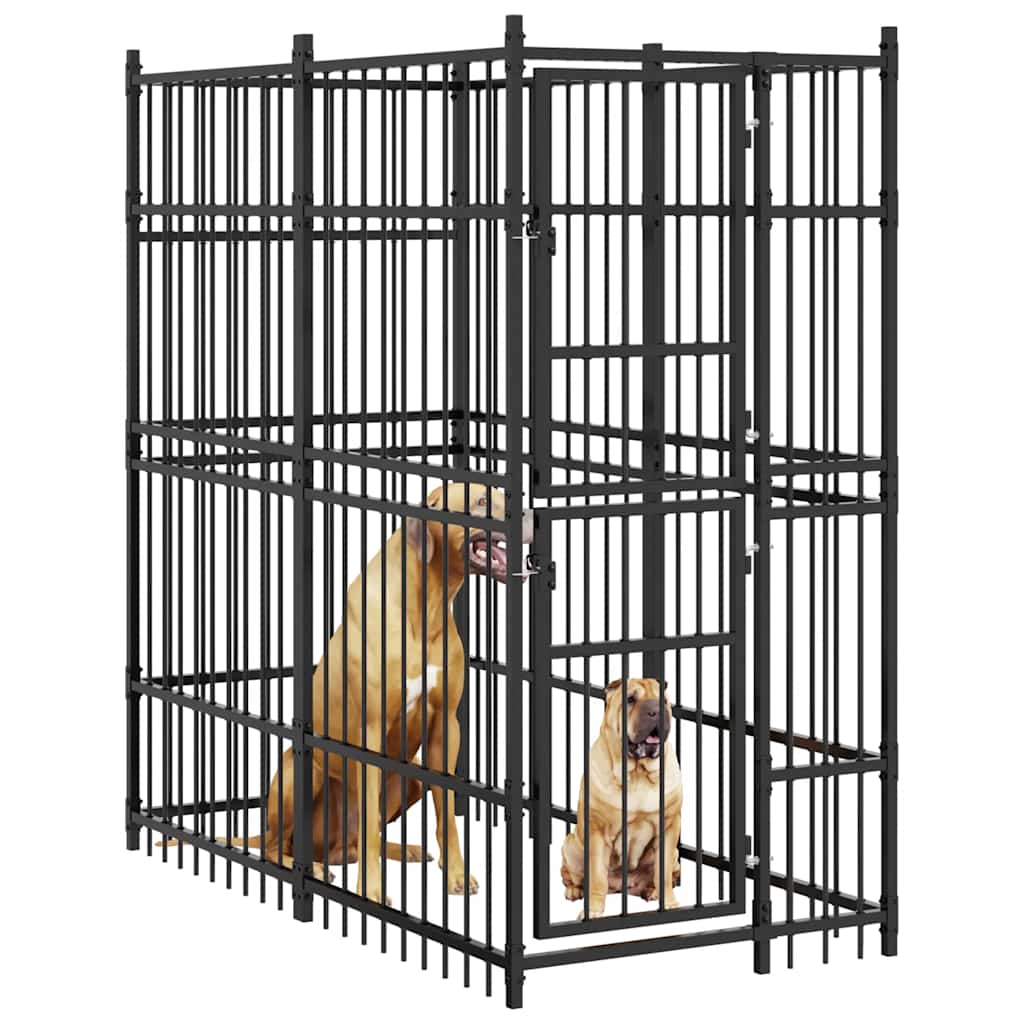 Cage pour chien d'extérieur 1,84 m² en acier - number 3.