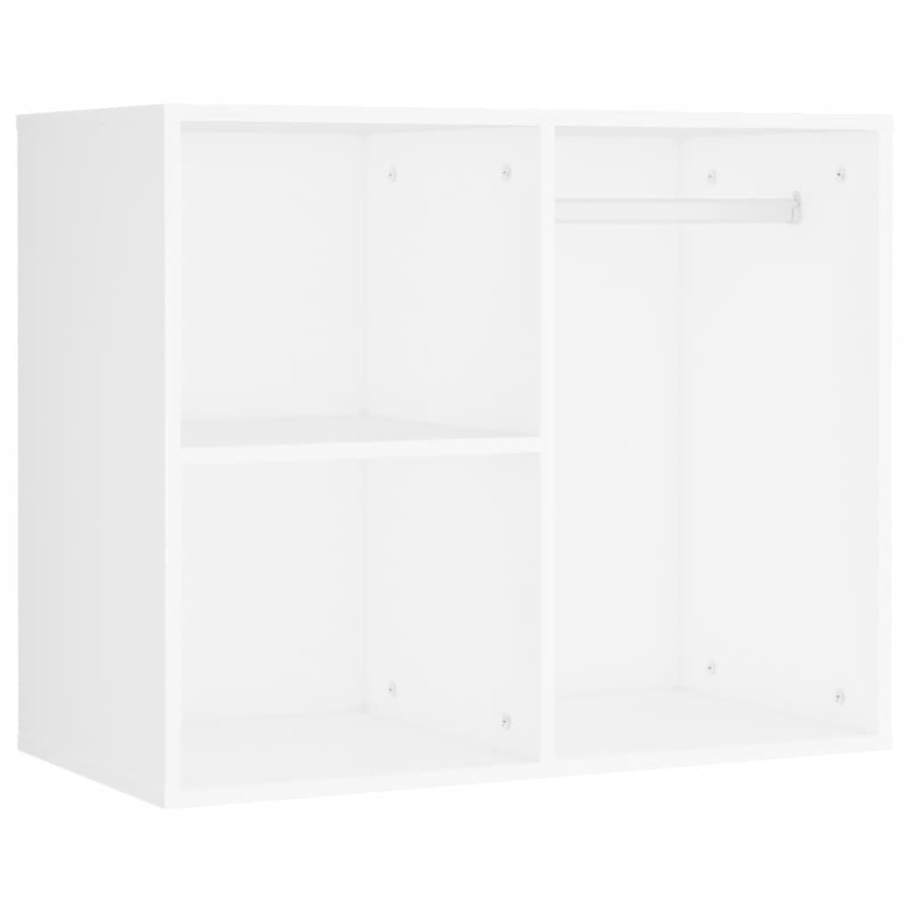 Makeupbord med led-lys og 2 skabe konstrueret træ - hvid - number 10.