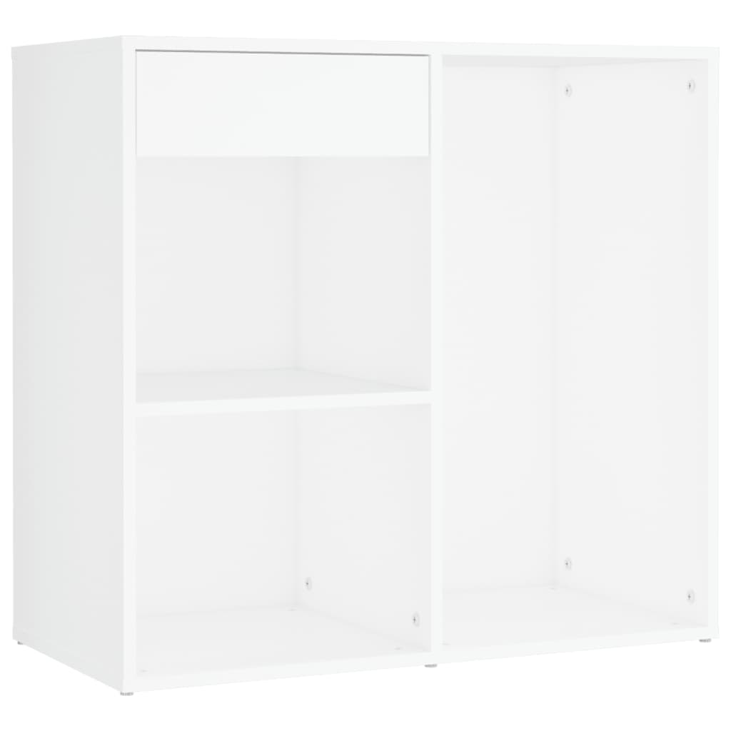 Makeupbord med led-lys og skab konstrueret træ - hvid, 1 - number 9.