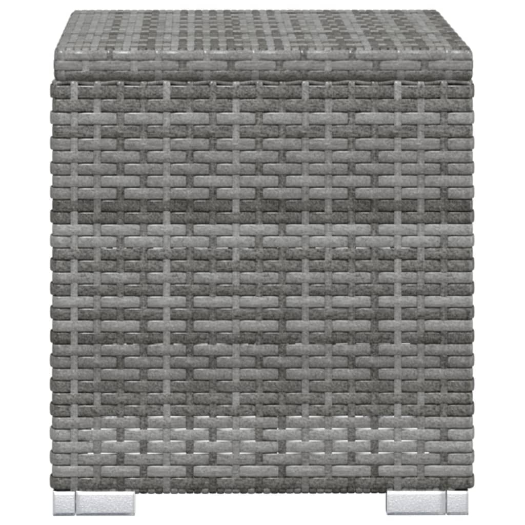 Liggestol med hynde og tebord polyrattan - grå, 1 - number 8.