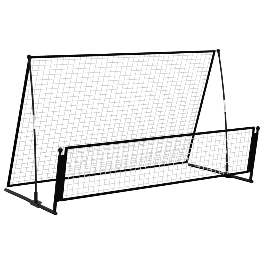2-i-1 fodbold-rebounder 202x104x120 cm stål - number 2.