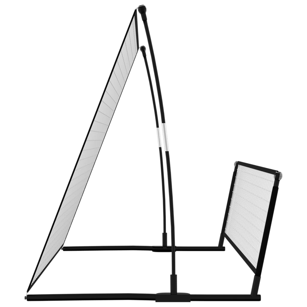 2-i-1 fodbold-rebounder 202x104x120 cm stål - number 4.