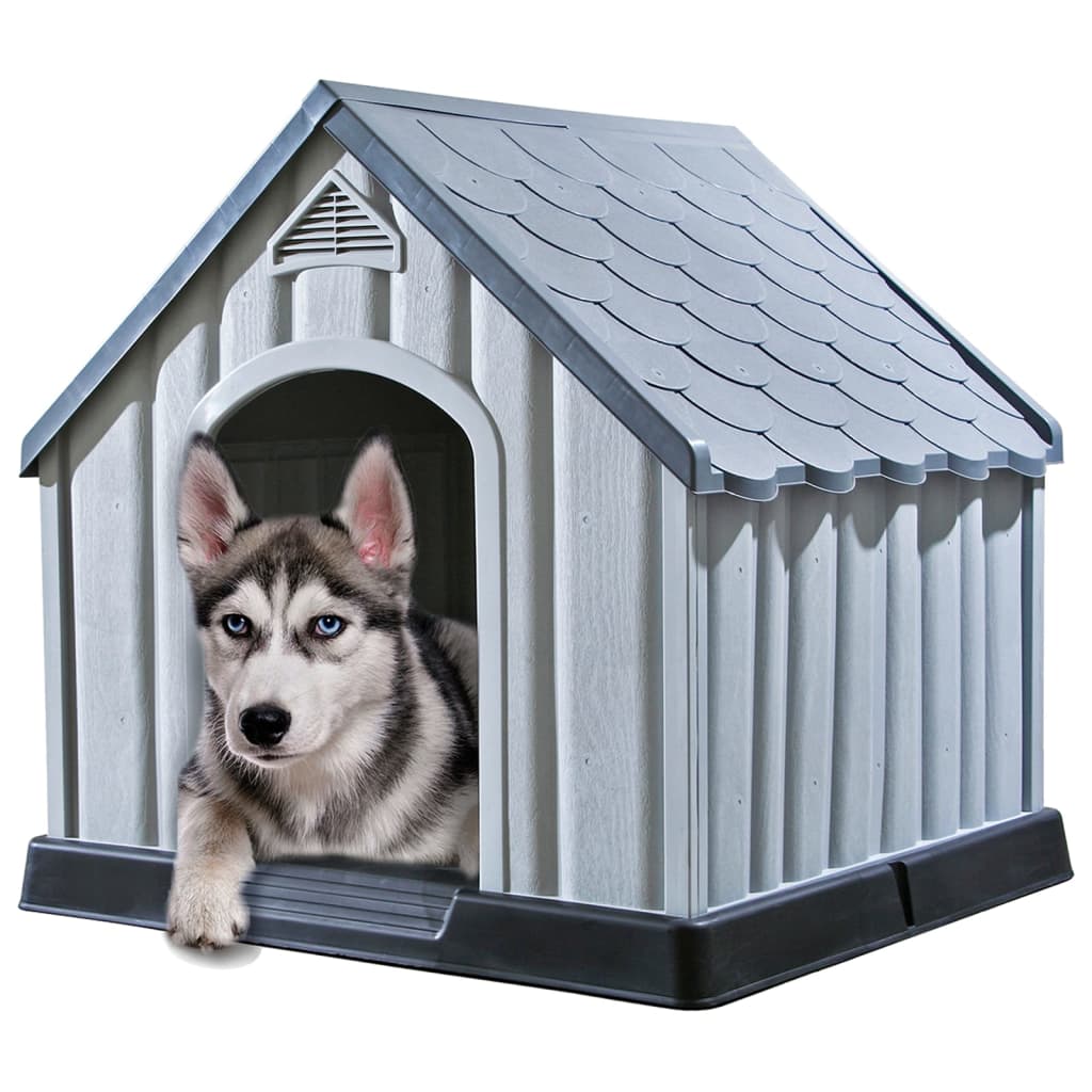Niche pour chien 92x87x91 cm plastique gris - number 1.