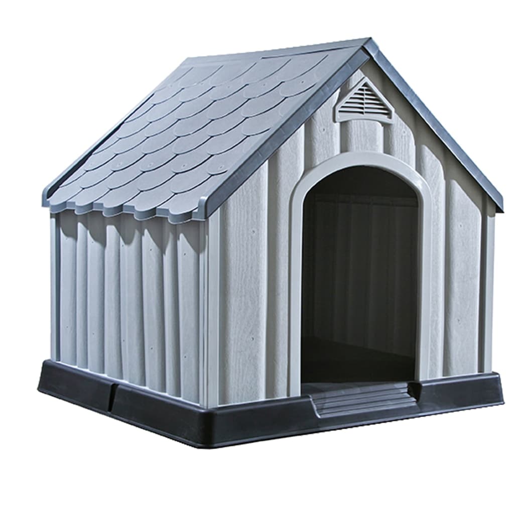 Niche pour chien 92x87x91 cm plastique gris - number 2.