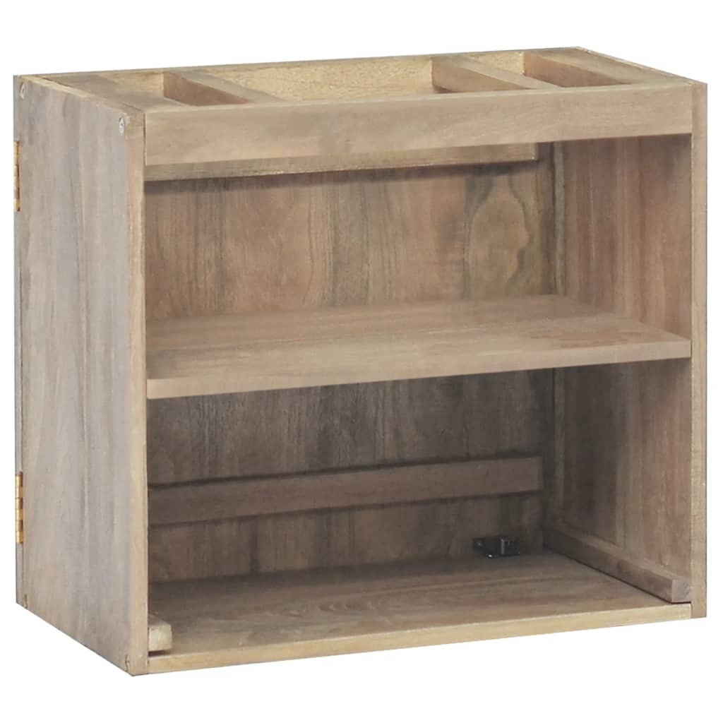 Væghængt badeværelsesskab 45x30x40 cm massivt teaktræ - number 4.