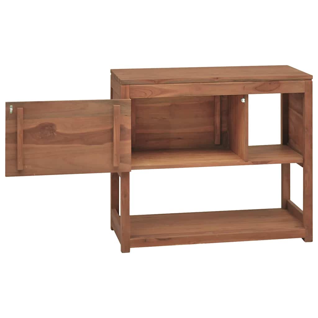 Badeværelsesskab 85x40x75 cm massivt teaktræ - number 2.