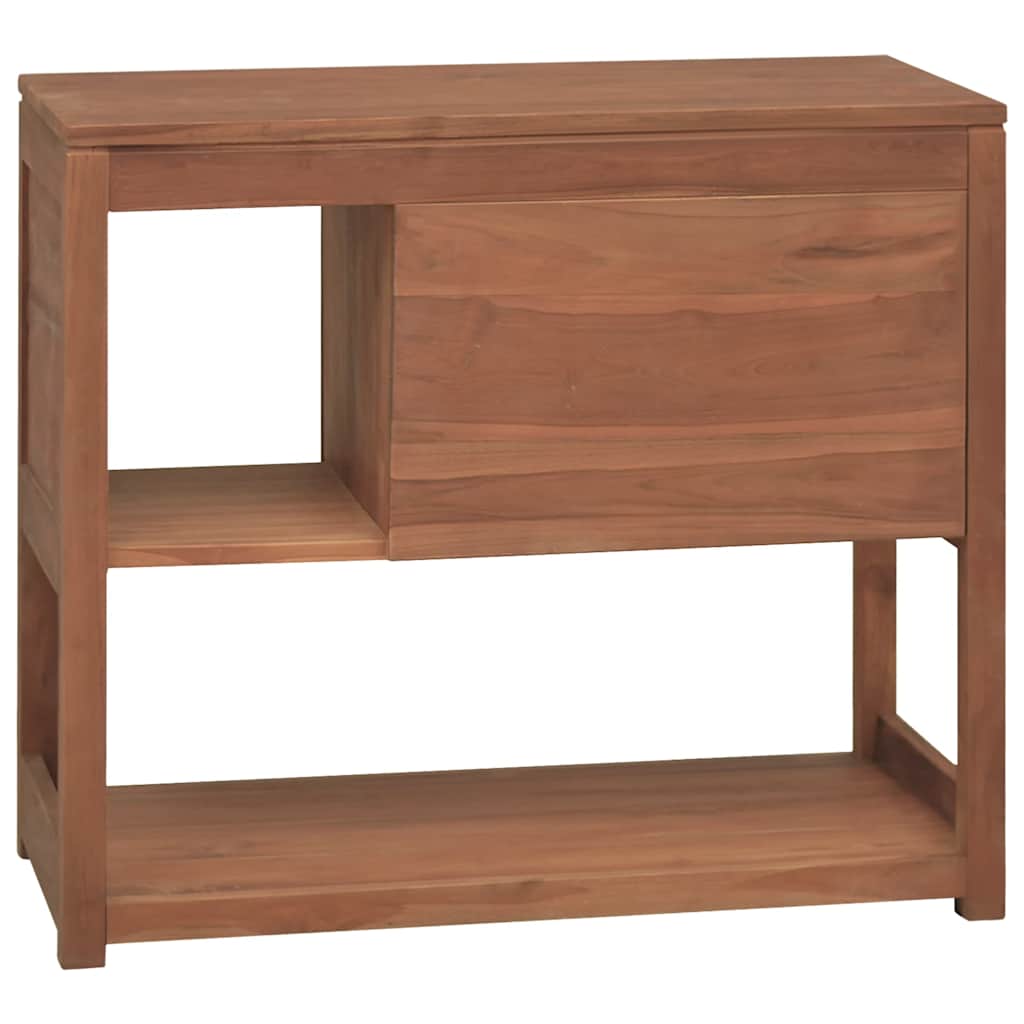 Badeværelsesskab 85x40x75 cm massivt teaktræ - number 5.