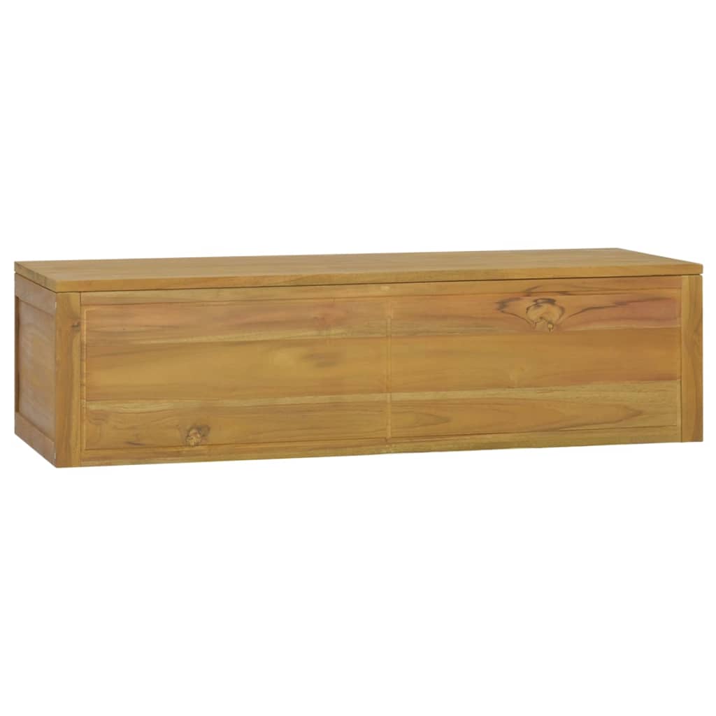 Vegghengt baderomsskap 110x45x30 cm heltre teak - number 1.