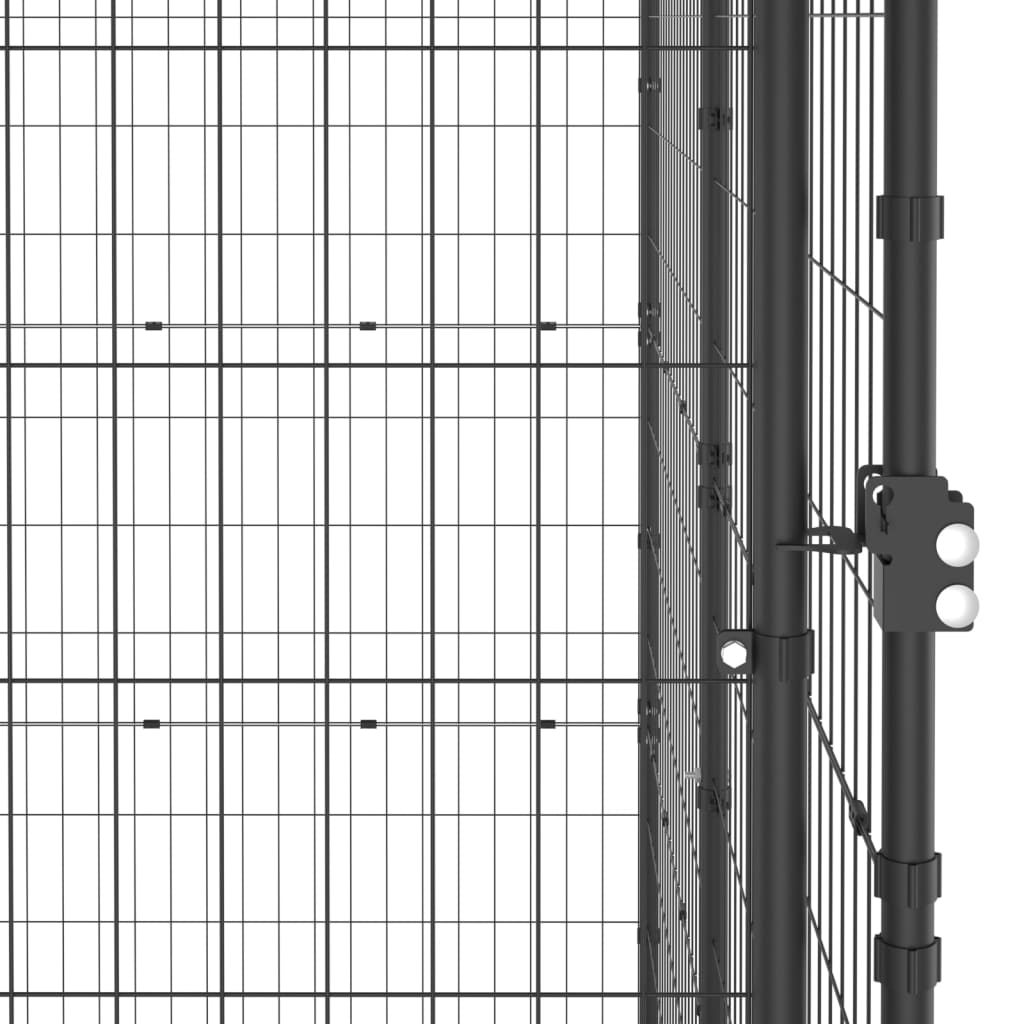 Cage pour chien d'extérieur 12,1 m² acier - noir, 550 x 220 x 180 cm, 1, non - number 5.