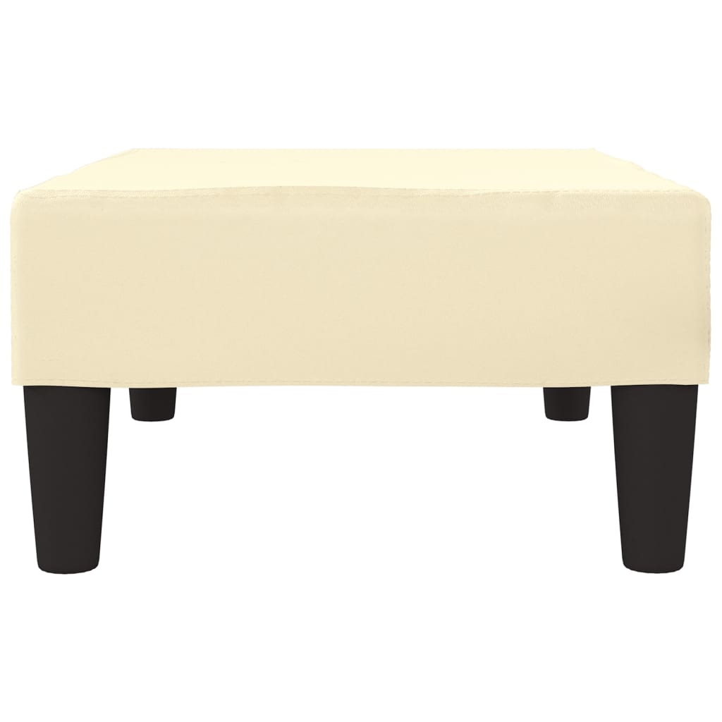 Fotskammel 78x56x32 cm syntetisk skinn kremfarget - krem, 1 - number 4.