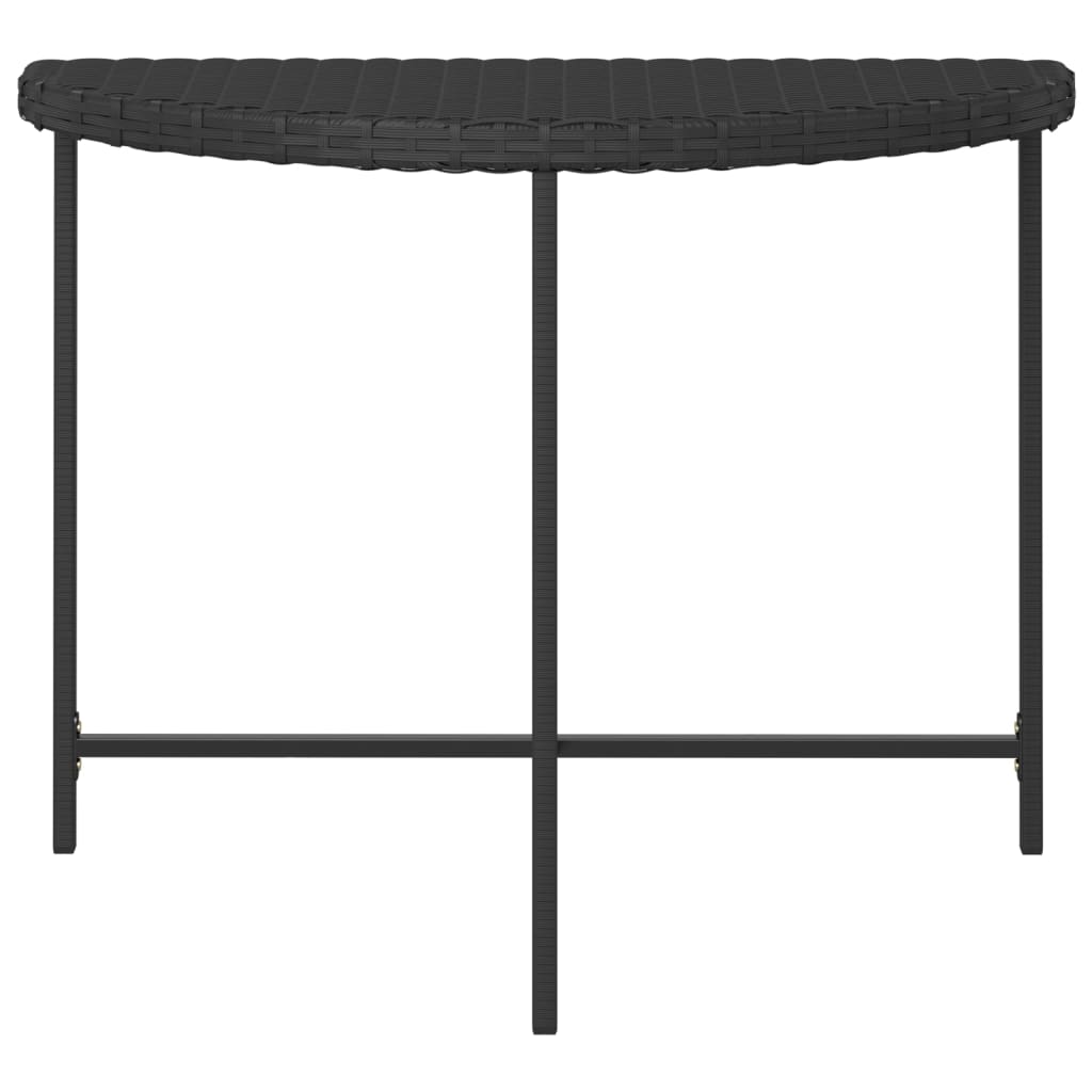 Havebord polyrattan - sort, 100 x 50 x 75 cm, 1 - number 4.