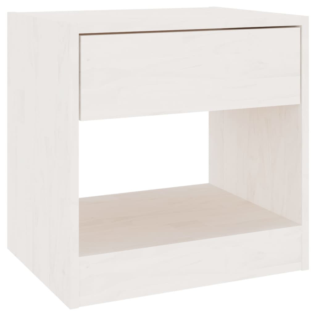 Comodini pz. 40x31x40 cm pino massello - bianco, 2 - number 5.