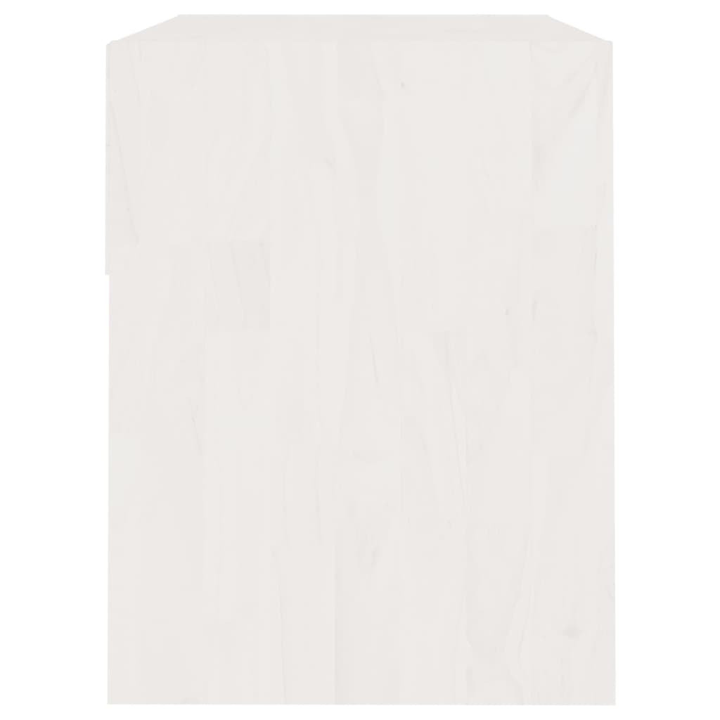 Comodini pz. 40x31x40 cm pino massello - bianco, 2 - number 7.