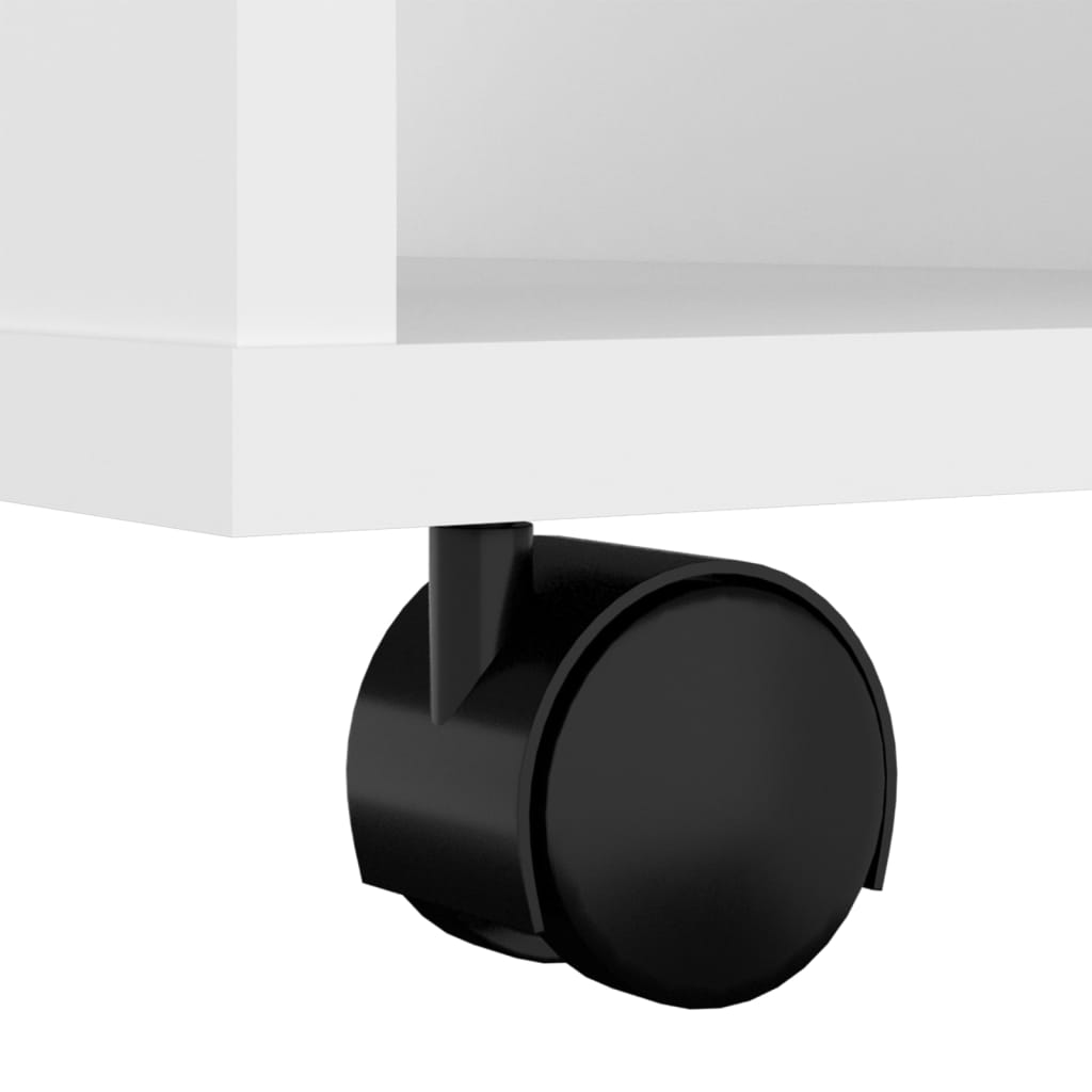 Rulleskap 60x35x75 cm konstruert tre - hvit, 1 - number 9.