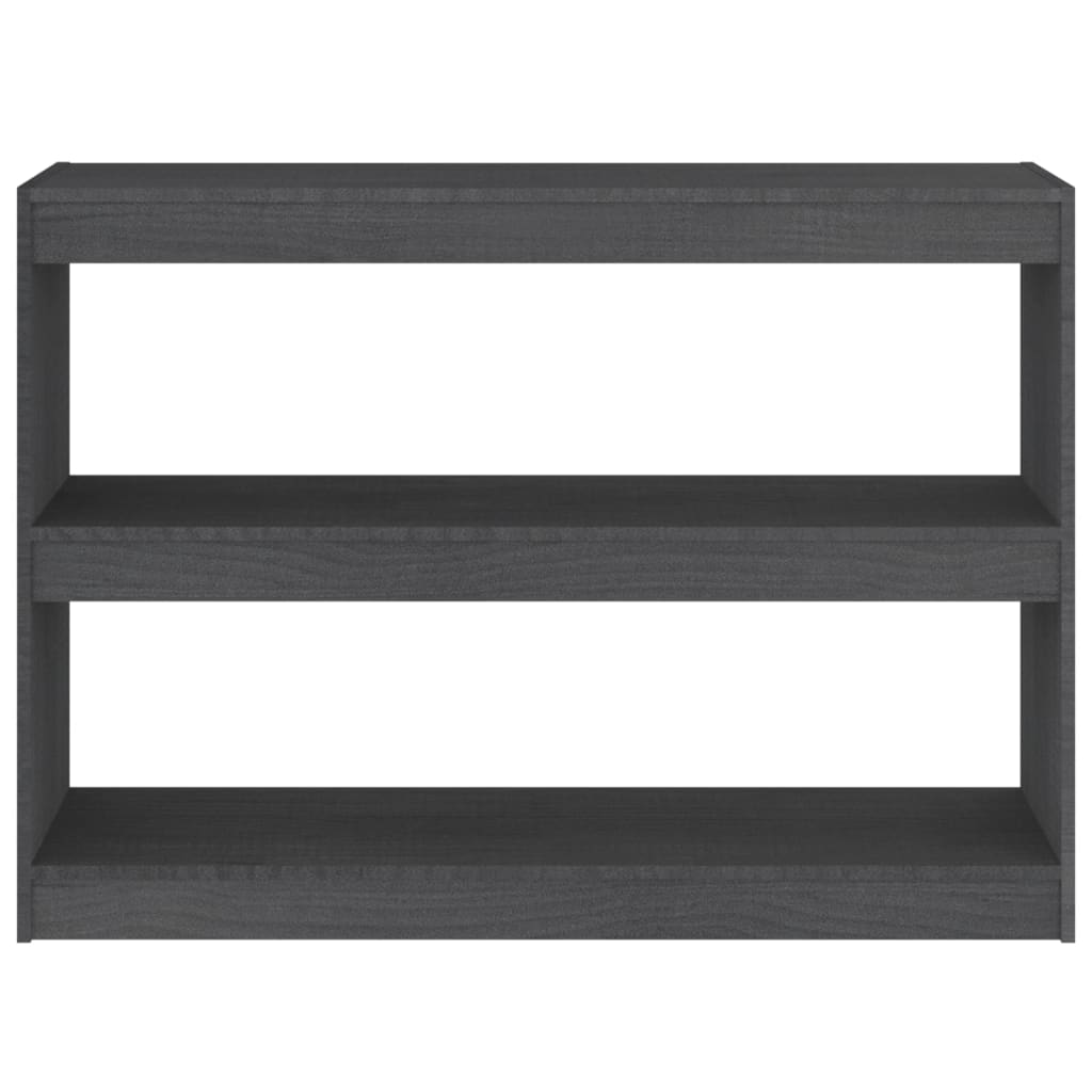 Bogreol/rumdeler 100x30x71,5 cm massivt fyrretræ - grå, 1, 71.5 cm, 100 cm - number 5.