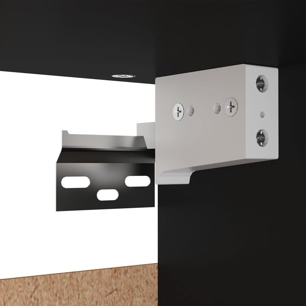 Garderobe 70x32,5x35 cm konstrueret træ - sort, 1, x - number 8.