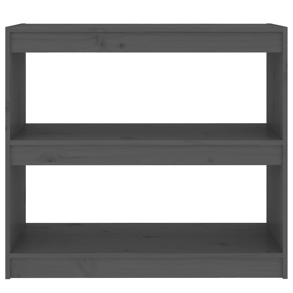 Bogreol/rumdeler 80x30x71,5 cm massivt fyrretræ - grå, 1, 71.5 cm - number 5.