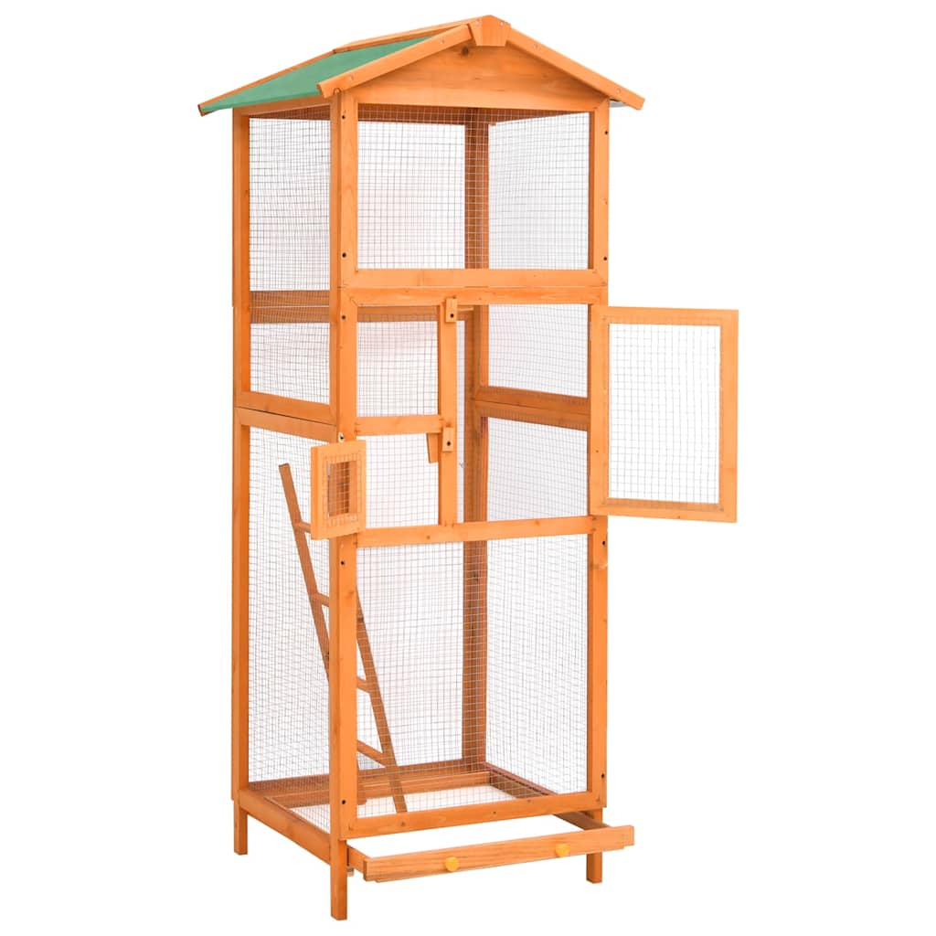 Volière 68x62x166 cm bois d'épicéa massif - number 2.