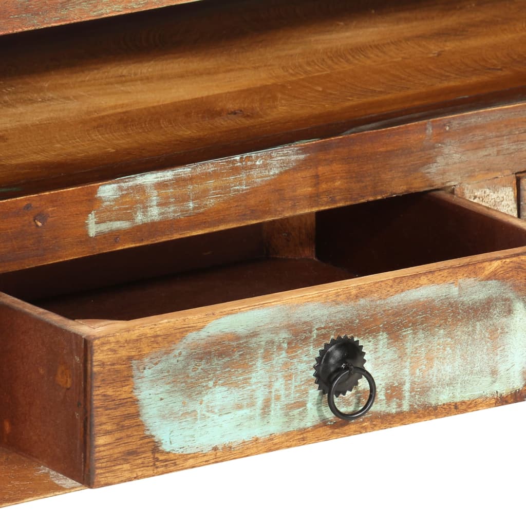 Tv stolek 110x30x40 cm masivní recyklované dřevo vícebarevné - number 6.