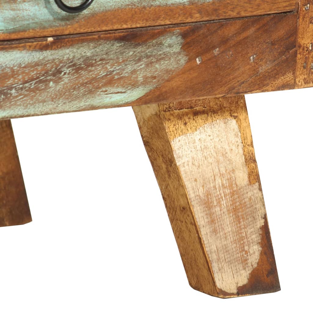 Tv stolek 110x30x40 cm masivní recyklované dřevo vícebarevné - number 8.