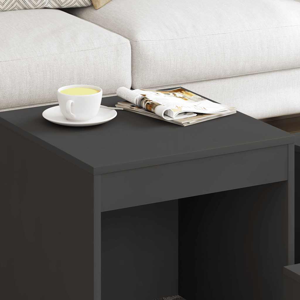 Indskudsborde stk. konstrueret træ - grå, 3 - number 3.