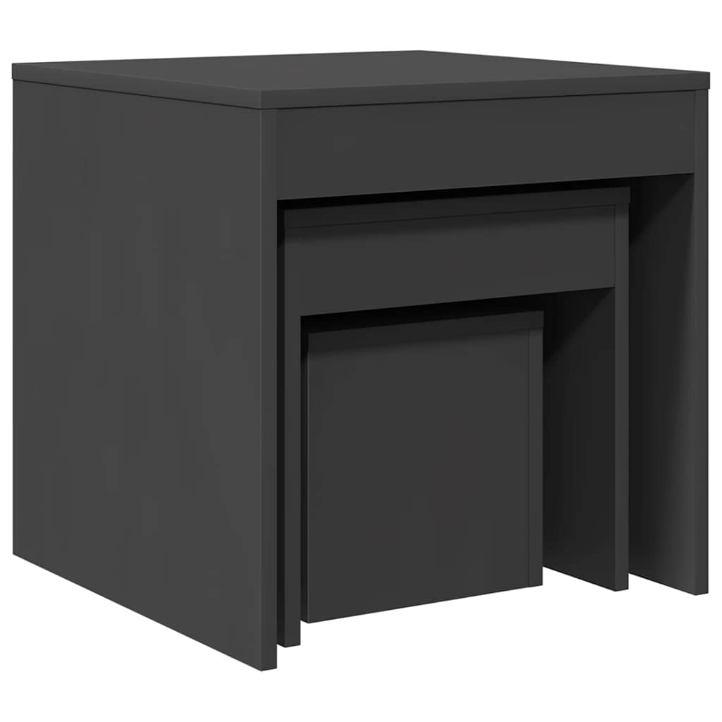 Indskudsborde stk. konstrueret træ - grå, 3 - number 7.