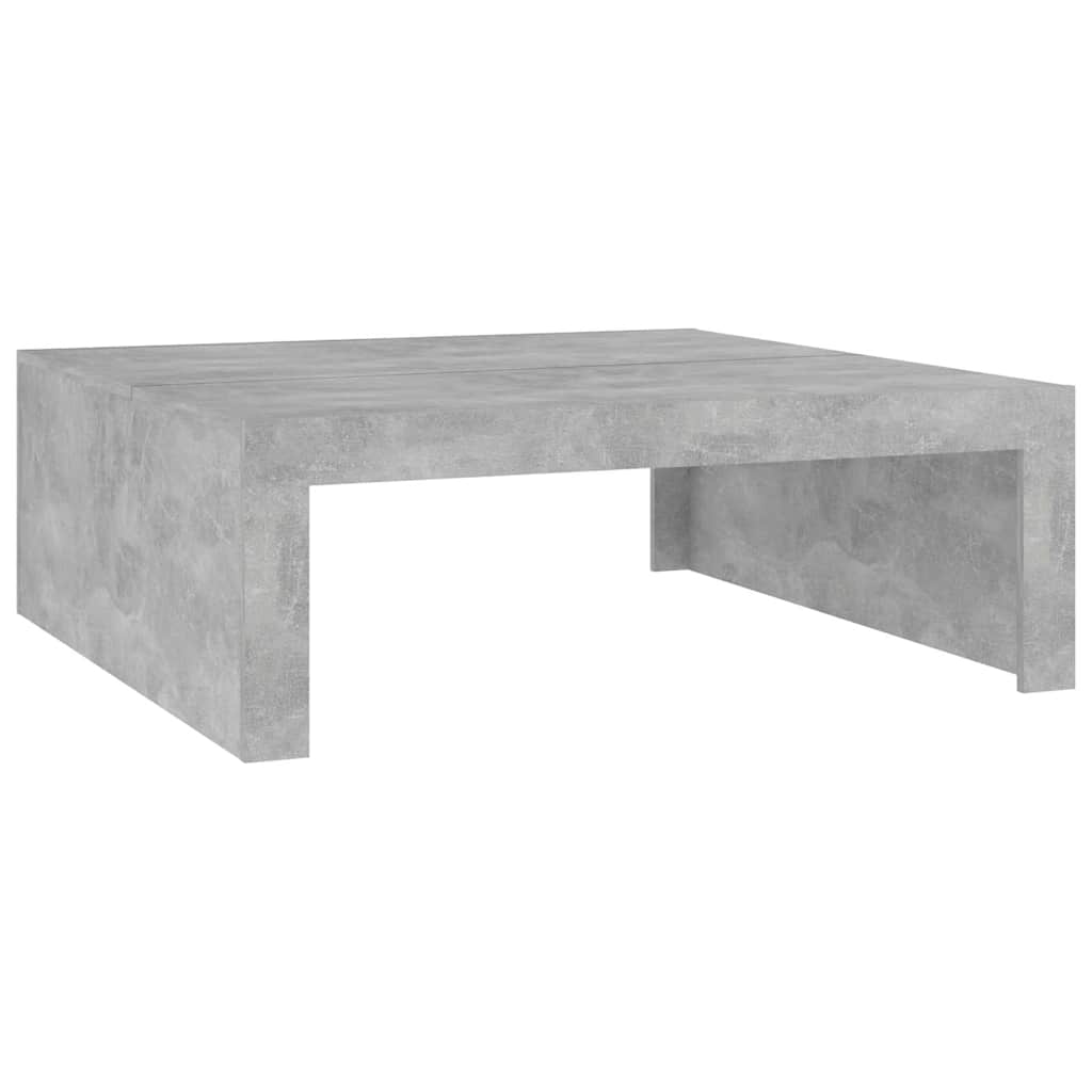 Coffee table 100x100x35 cm engineered wood - concrete grey, 1 - number 2.