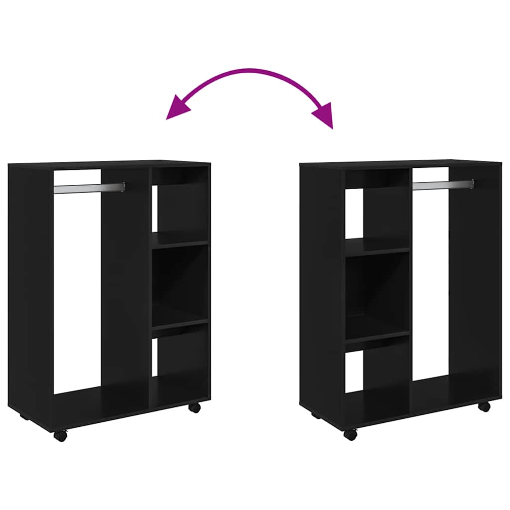Ormar 80x40x110 cm konstruirano drvo - crni, 1 - number 6.