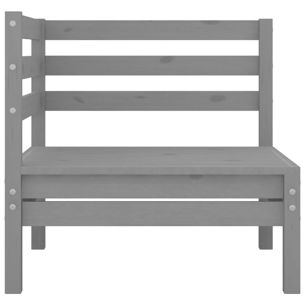 2-personers havesofa massivt fyrretræ grå - number 4.