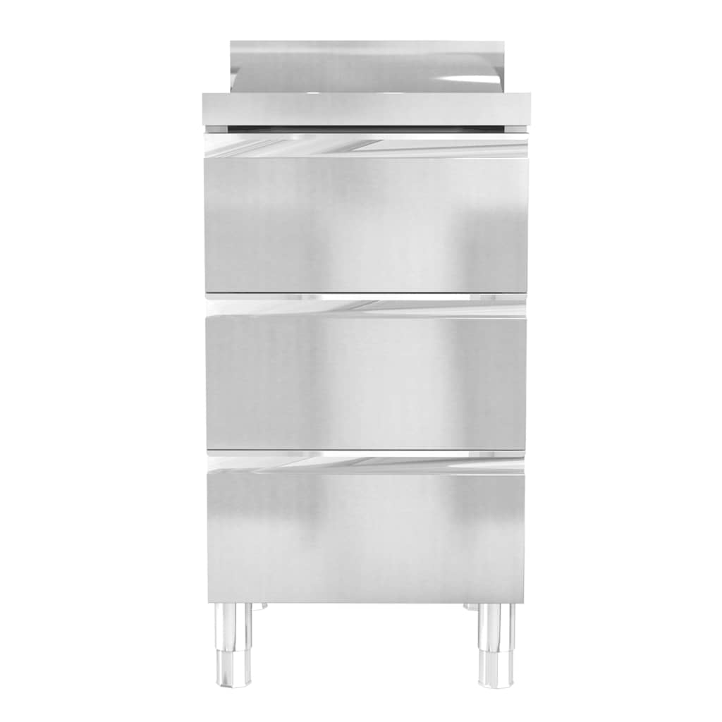 Industrijski kuhinjski ormari kom. nehrđajući čelik - 3, ormarići + ormarić s 3 ladice - number 3.