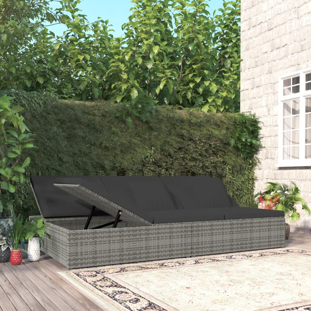 Solseng med hynder polyrattan - mørkegrå - number 1.