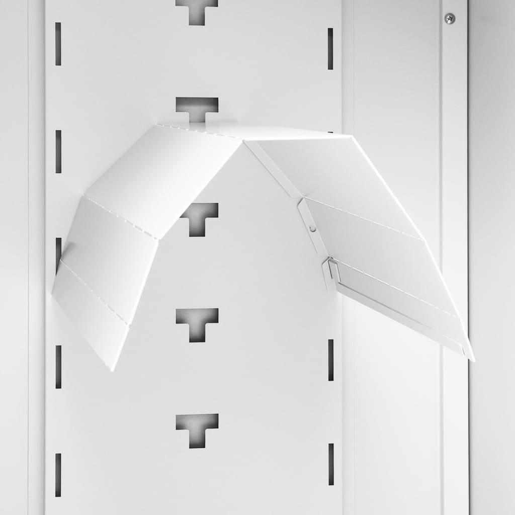 Sadelskab stål - hvid, 53 x 53 x 140 cm - number 6.