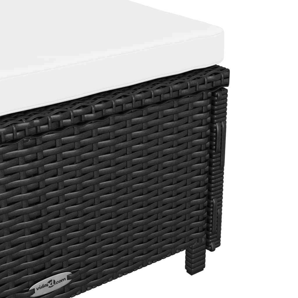 Ležaljka s jastukom krem boje poliratan crna - number 8.